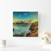 Sunset at Baker Beach Vierkante Klok (Huis)