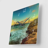 Sunset at Baker Beach Vierkante Klok (Hoek)