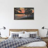 Sunset at Big Beer Lake Canvas Afdruk (Insitu (Slaapkamer))
