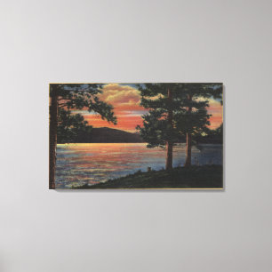 Sunset at Big Beer Lake Canvas Afdruk