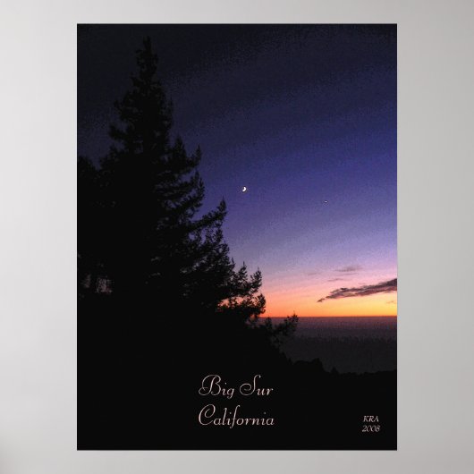 Sunset at Big Sur, Katiamaria Photos & Design TM Poster (Voorkant)