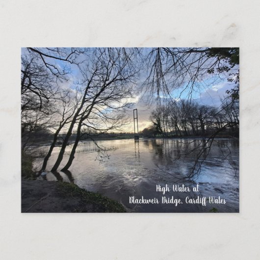 Sunset at Blackweir Bridge, Cardiff Briefkaart (Voorkant)
