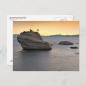 Sunset at Bonsai Rock, Lake Tahoe... Briefkaart (Voorkant / Achterkant)