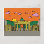 Sunset at Brandenburg Gate in Berlin Briefkaart (Voorkant)