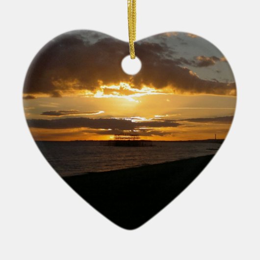 Sunset at Brighton Beach Keramisch Ornament (Voorkant)