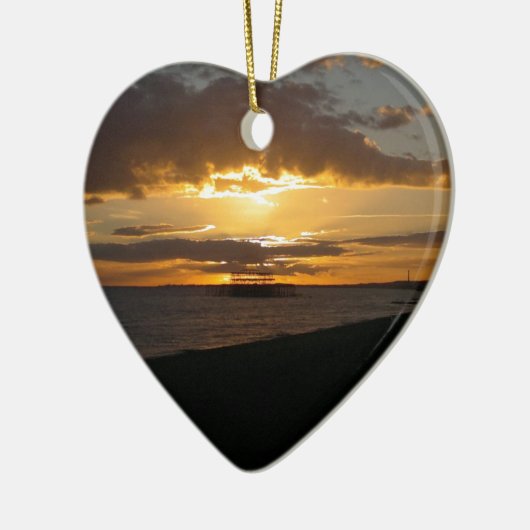 Sunset at Brighton Beach Keramisch Ornament (Links)