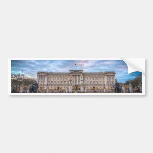 Sunset at Buckingham Palace, Londen Bumpersticker (Voorkant)