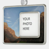 Sunset at Canyon Junction in Zion National Park Verzilverd Omlijst Ornament (Links)