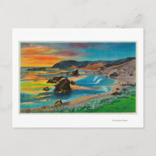 Sunset at Cape San SebastianCoast Briefkaart