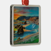 Sunset at Cape San SebastianCoast Metalen Ornament (Rechts)