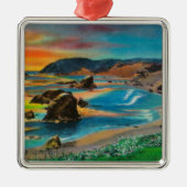 Sunset at Cape San SebastianCoast Metalen Ornament (Voorkant)