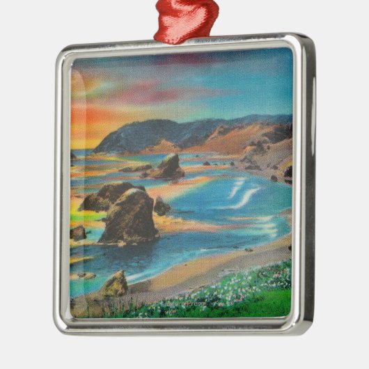 Sunset at Cape San SebastianCoast Metalen Ornament (Links)