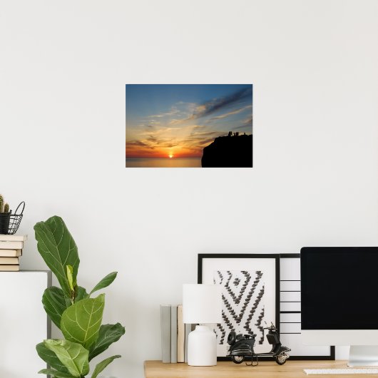 Sunset at Capo Caccia, Alghero, Sardinië, Italië Poster (Thuiskantoor)