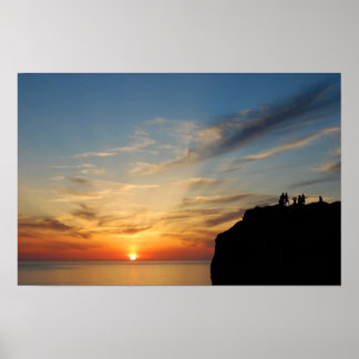 Sunset at Capo Caccia, Alghero, Sardinië, Italië Poster