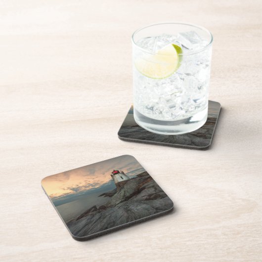 Sunset at Castle Hill Lighthouse Drankjes Onderzetter (Rechterzijde)