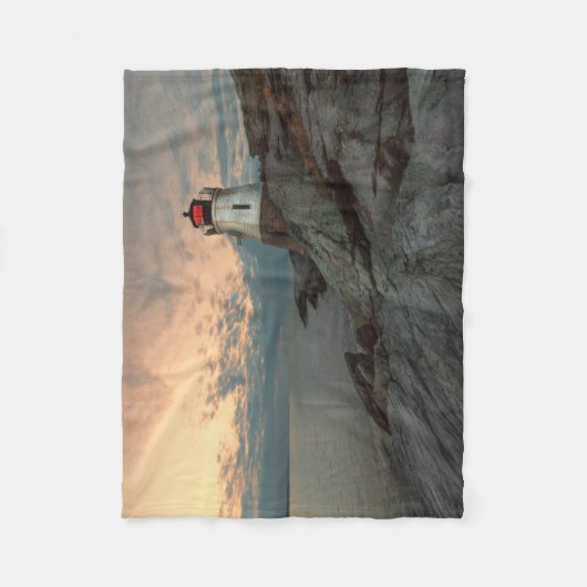 Sunset at Castle Hill Lighthouse Fleece Deken (Voorkant)