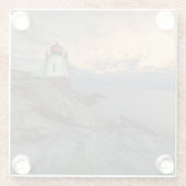 Sunset at Castle Hill Lighthouse Glazen Onderzetter (Achterkant)