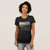 Sunset at Castle Hill Lighthouse T-shirt (Voorkant volledig)