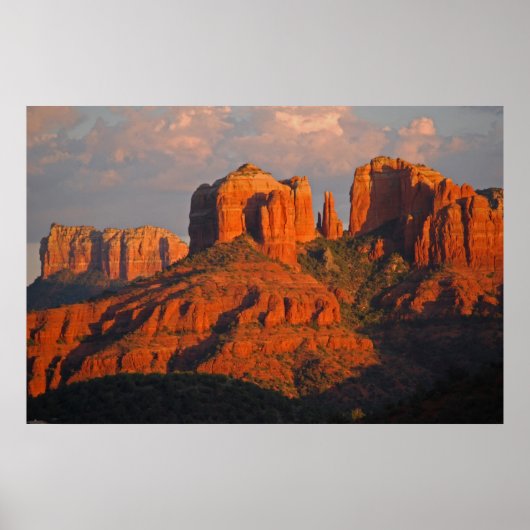 Sunset at Cathedral Rock 394 Poster (Voorkant)