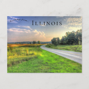 Sunset at Chain O Lakes State Park Illinois Briefkaart