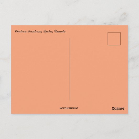 Sunset at Chateau Frontenac Quebec Canada Briefkaart (Achterkant)