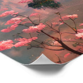 Sunset at Cherry Blossom Lake Poster (Hoek)