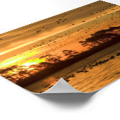 Sunset at Chincoteague Wildlife Refuge Virginia Poster (Hoek)