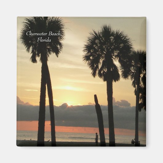 Sunset at Clearwater Beach Magneet (Voorkant)