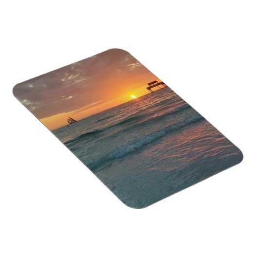 Sunset at Clearwater Beach Magneet (Rechterzijde)