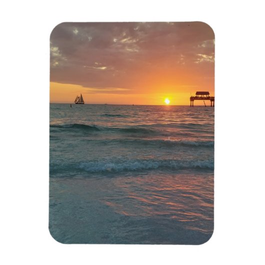 Sunset at Clearwater Beach Magneet (Verticaal)