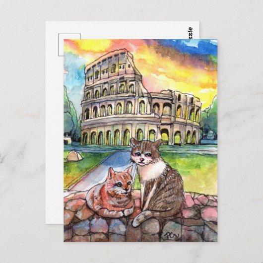 Sunset at Coliseum Briefkaart (Voorkant / Achterkant)