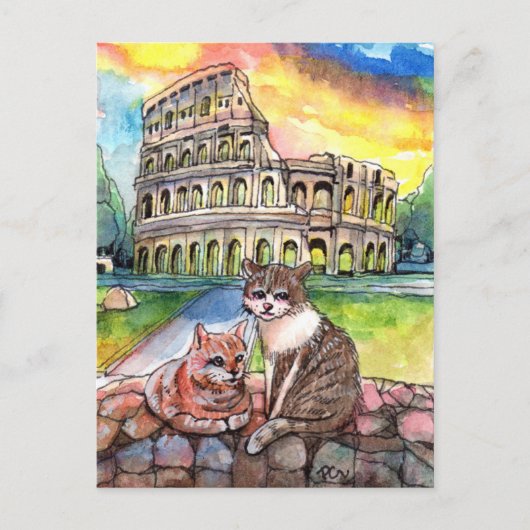 Sunset at Coliseum Briefkaart (Voorkant)