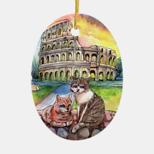 Sunset at Coliseum Keramisch Ornament (Voorkant)