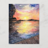 Sunset at Cottage Briefkaart (Voorkant)