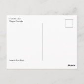 Sunset at Crescent Lake, Briefkaart Oregon (Achterkant)