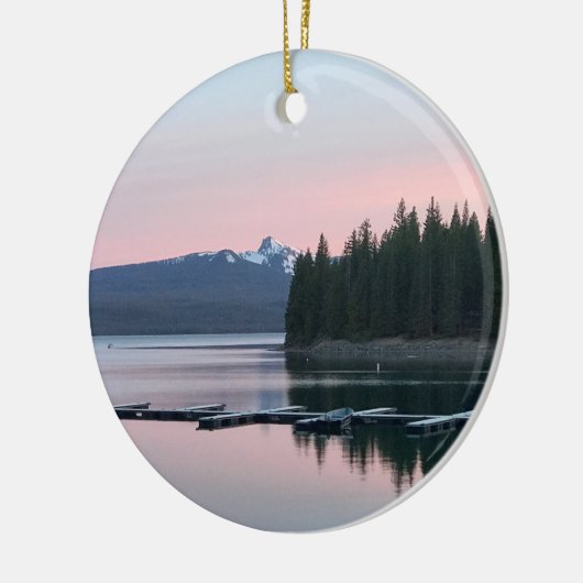 Sunset at Crescent Lake, OR Keramisch Ornament (Links)
