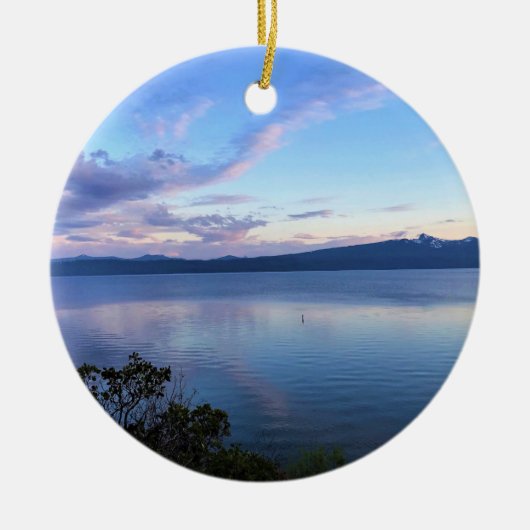 Sunset at Crescent Lake, OR Keramisch Ornament (Voorkant)