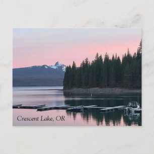 Sunset at Crescent Lake, Oregon Briefkaart
