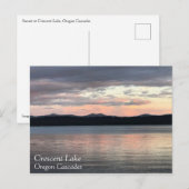 Sunset at Crescent Lake, Oregon Briefkaart (Voorkant / Achterkant)