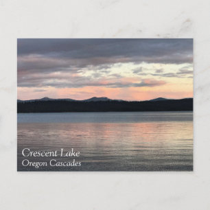 Sunset at Crescent Lake, Oregon Briefkaart