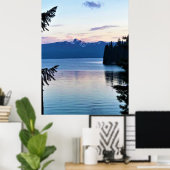 Sunset at Crescent Lake, Oregon Poster (Thuiskantoor)
