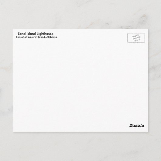 Sunset at Daughin Island Briefkaart (Achterkant)