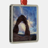 Sunset at Delicate Arch Metalen Ornament (Rechts)
