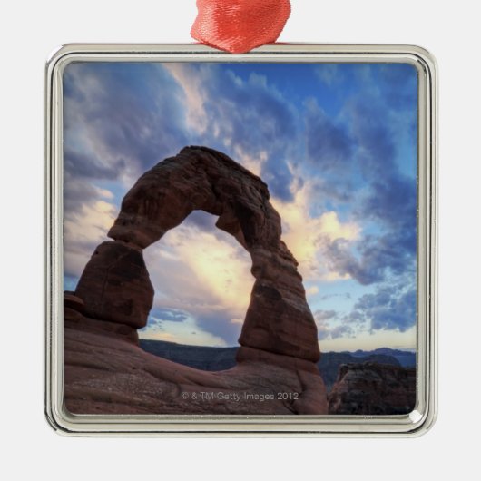 Sunset at Delicate Arch Metalen Ornament (Voorkant)