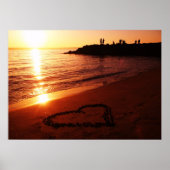 Sunset at Edmonds Washington Waterfront. Poster (Voorkant)