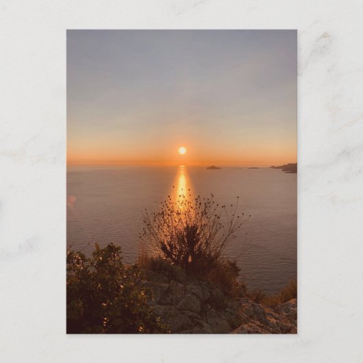 Sunset at French Riviera in Cassis France Briefkaa Briefkaart (Voorkant)