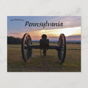 Sunset at Gettysburg Pennsylvania USA Briefkaart