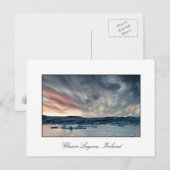 Sunset at Glacier Lagoon 2010 Briefkaart (Voorkant / Achterkant)