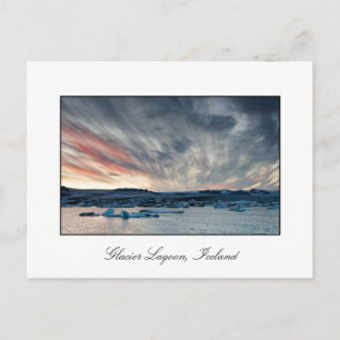 Sunset at Glacier Lagoon 2010 Briefkaart