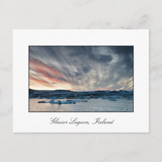 Sunset at Glacier Lagoon 2010 Briefkaart
